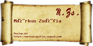 Márkus Zsófia névjegykártya