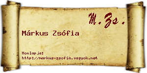 Márkus Zsófia névjegykártya