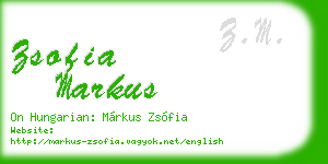 zsofia markus business card