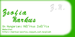 zsofia markus business card